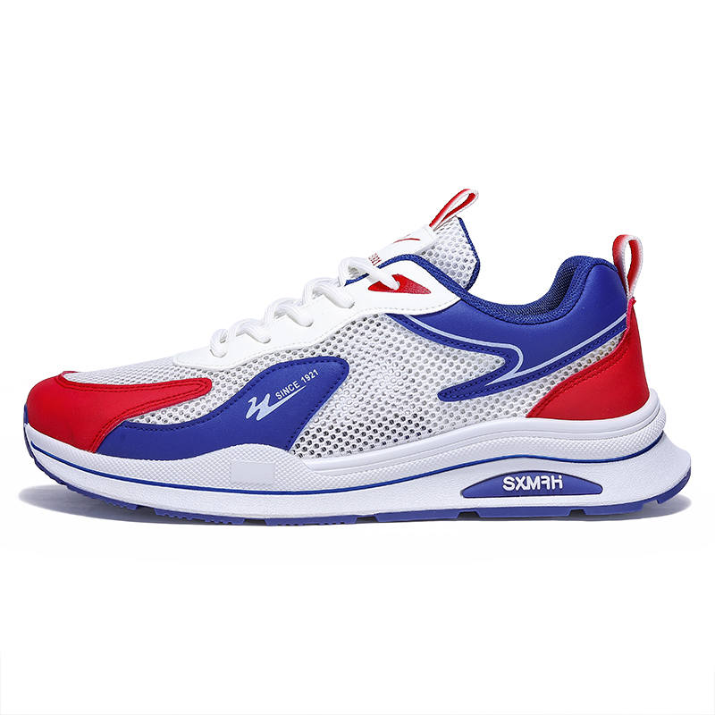 DOUBLE STAR 88 Microfiber Leather Breathable And Slip Resistant Low top Casual Shoes Men's White Blue