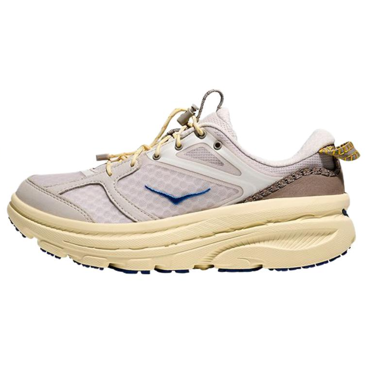 HOKA ONE ONE Bondi B3LS Low top Casual Shoes Unisex Gray Yellow