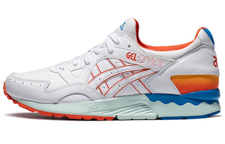 ASICS Gel Lyte 5 Textile, Synthetic Leather Abrasion Resistant Abrasion Resistant Low top Casual Shoes Unisex White
