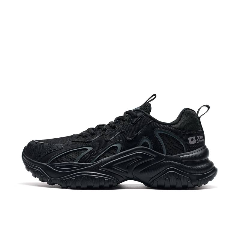 XTEP Abrasion Resistant Low top Casual Shoes Men's Black