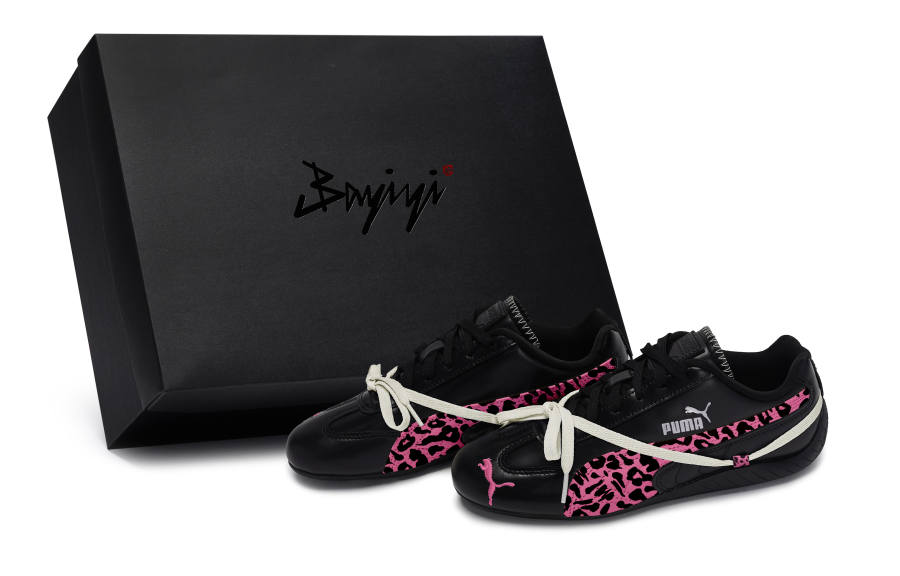PUMA Rosé x PUMA Speedcat 811 Manufacturing, Pink Leopard Print, Special Shoe Box Low top Casual Shoes Women's Black Pink