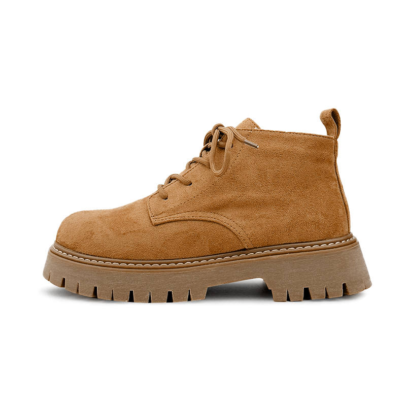 HUANQIU Short Combat Boots Men's Brown