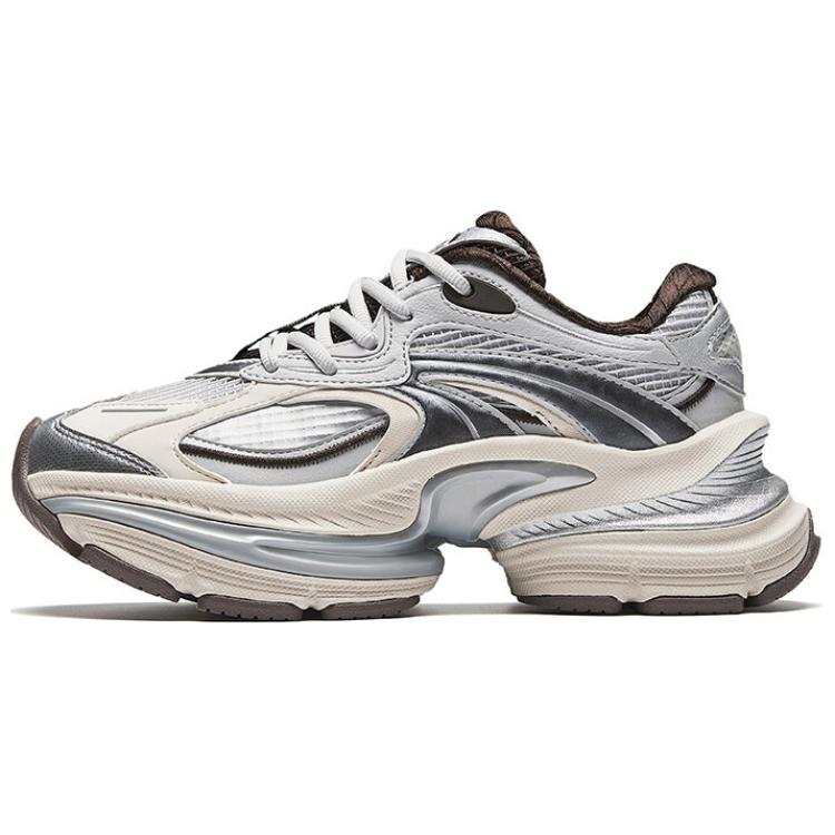 Anta Fuyao 2 Breathable Abrasion Resistant Low top Casual Shoes Women's Gray Silver