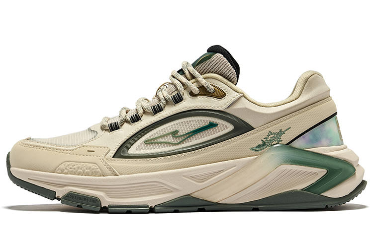 Erke Tianjiao 1.0 Abrasion Resistant Coverage Low top Casual Shoes Men's Warm Linen Pine Frost Green