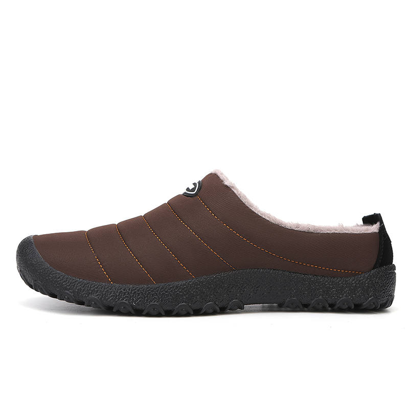 Leyang Minimalist Style Fleece Lined Casual Shoes Unisex Dark Coffee