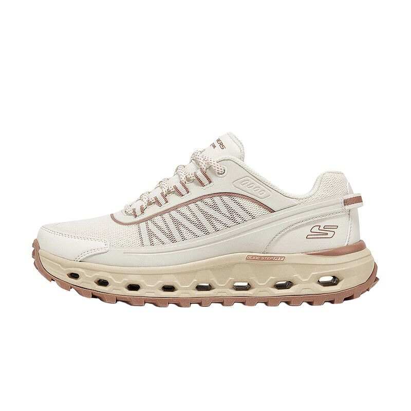 Skechers GLIDE STEP At Textile, Synthetic Leather Low top Casual Shoes Women's White