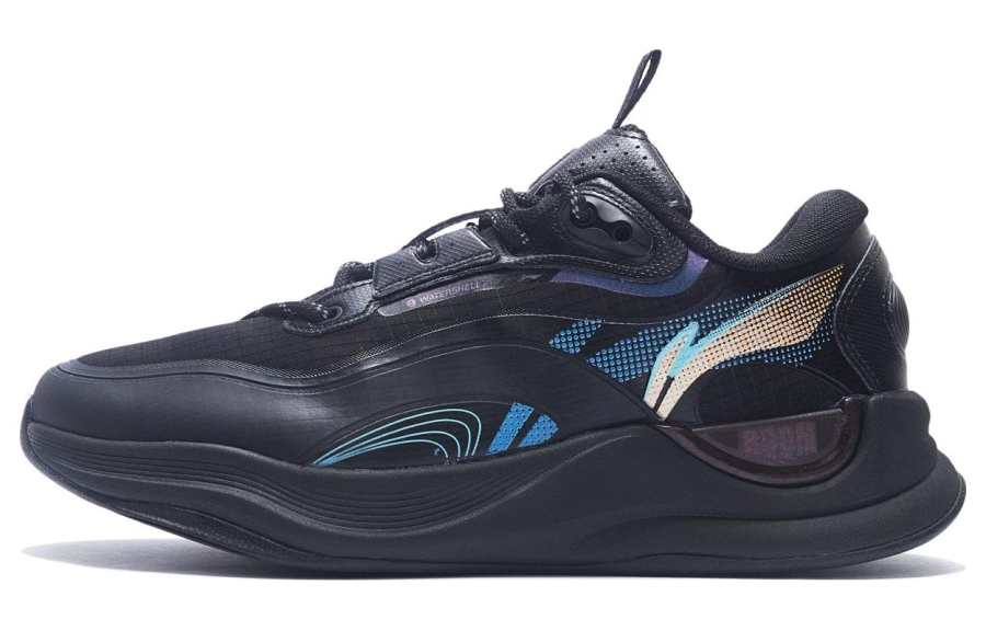 Li-Ning Li Ning Cloud Extreme Fabric Slip Resistant Abrasion Resistant Low top Sports Casual Shoes Men's Black