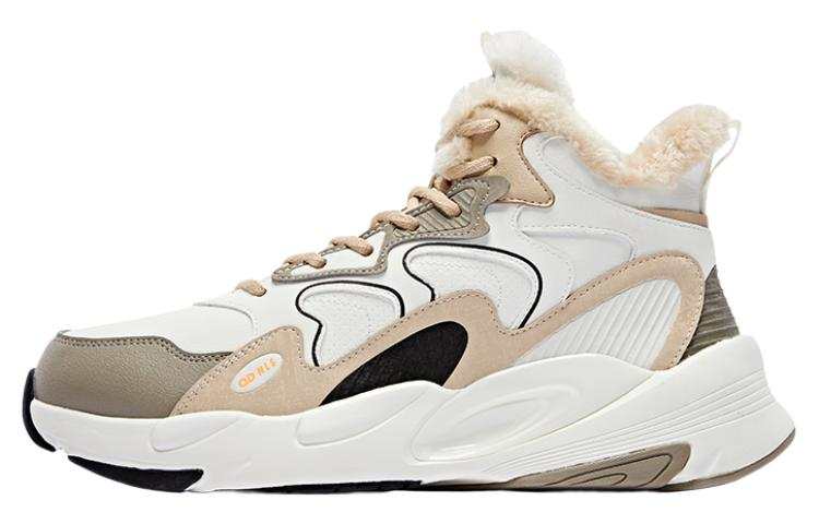QIAODAN Comfortable And Versatile, Fleece Lined Slip Resistant Abrasion Resistant High top Casual Shoes Men's
