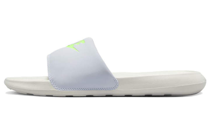 Nike Nike Victori One Leather Rubber Sole Slide Slippers Women's Blue Green