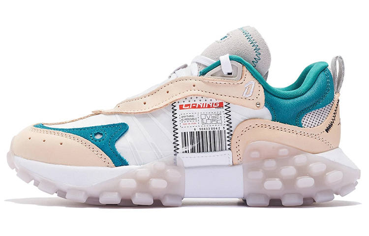 Li-Ning Li Ning OVERLOAD Textile, Leather Cushioning Slip Resistant Abrasion Resistant Low top Casual Shoes Women's