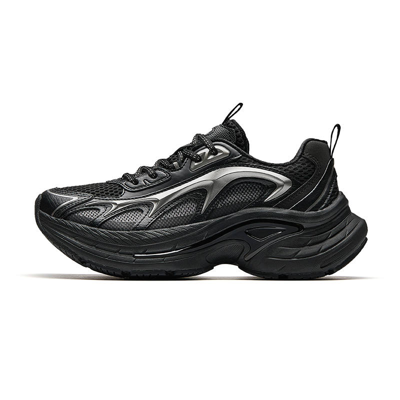 Anta Fuyao LT Slip Resistant Abrasion Resistant Low top Casual Shoes Women's Basic Black With Gunmetal Frame