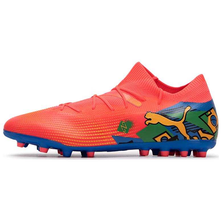 PUMA FUTURE 7 MG Multi Ground Soccer Shoes Men's Orange Blue