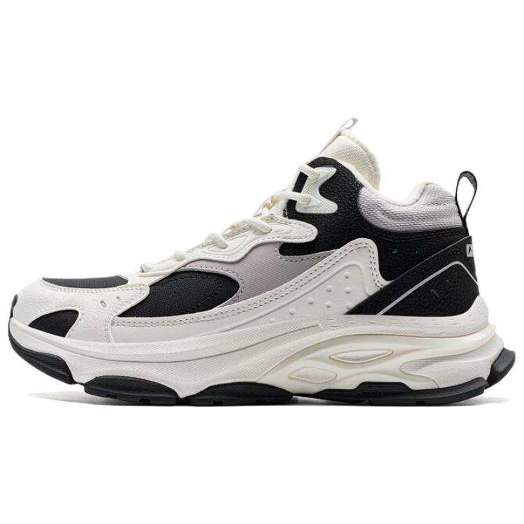 XTEP Battle Axe, Fleece Lined, Fashion, Comfortable Slip Resistant Thermal High top Casual Shoes Women's White Black
