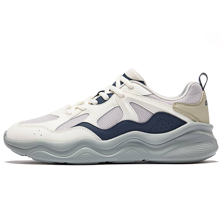 Erke Abrasion Resistant Breathable Low top Casual Shoes Men's Mist Gray Microcrystal White