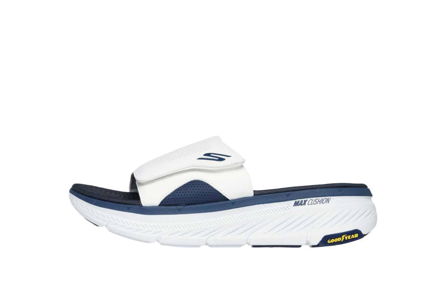 Skechers Max Cushioning Premier 2.0 Slide Slippers Men's White Blue