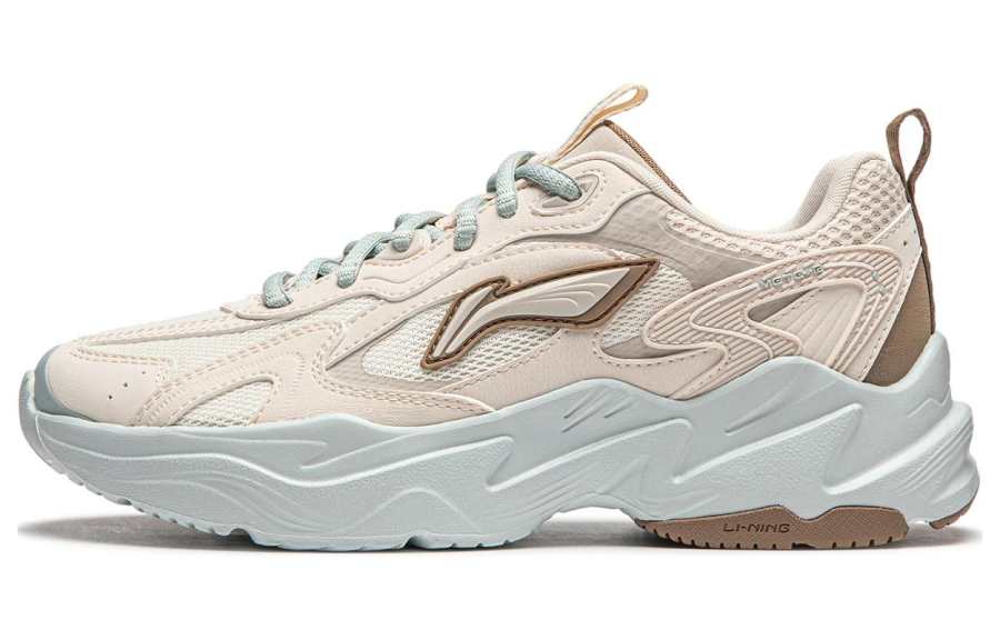 Li-Ning Li Ning Meteor Cushioning Slip Resistant Abrasion Resistant Support Low top Casual Shoes Women's Gray Pink