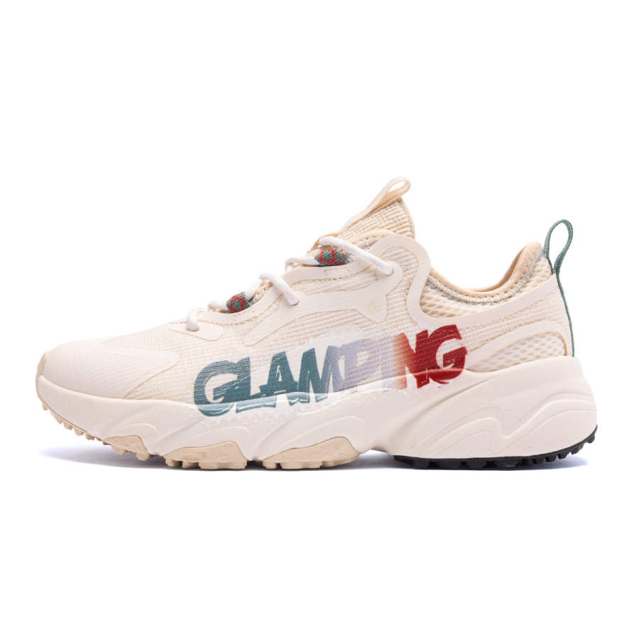 QIAODAN Shui Rebound Technology Cushioning Breathable Cushioning Breathable Low top Casual Shoes Women's Yellow