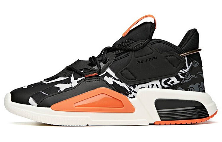 ANTA Life Collection Casual Shoes Men's Low Top Black/White/Orange