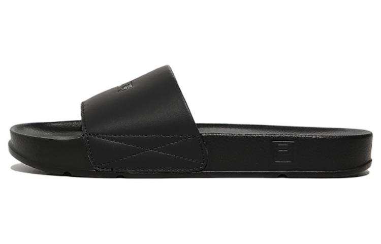 FILA Rubber Sole Slide Slippers Unisex Black Korean Style