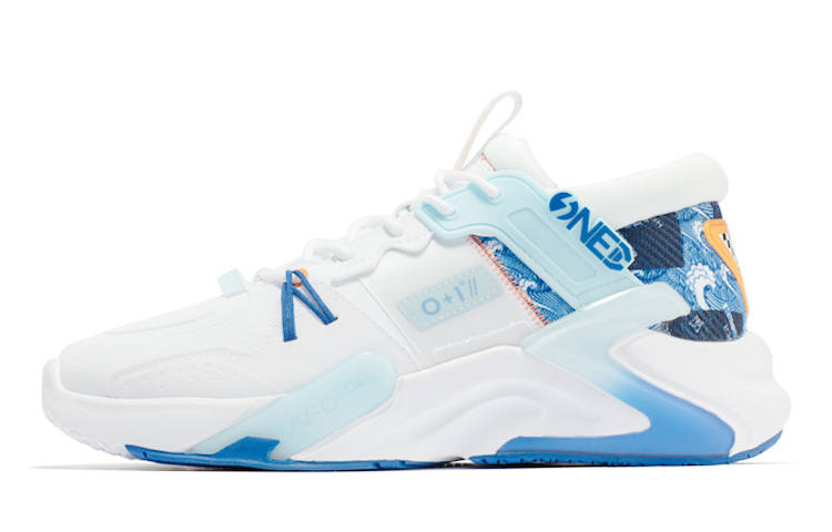361° QQ x 361° Vast NFO Add Wool Slip Resistant, Abrasion Resistant, Thermal Mid top Casual Shoes Men's White Blue