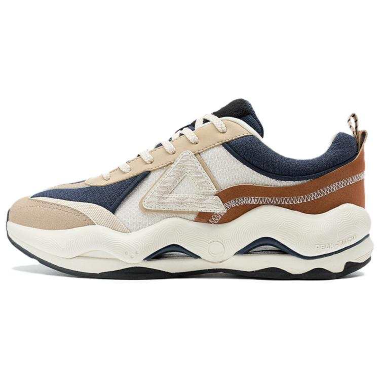 PEAK Sports Life Collection Slip Resistant Lightweight Non slip Lightweight Low top Casual Shoes Men's Beige Brown Blue