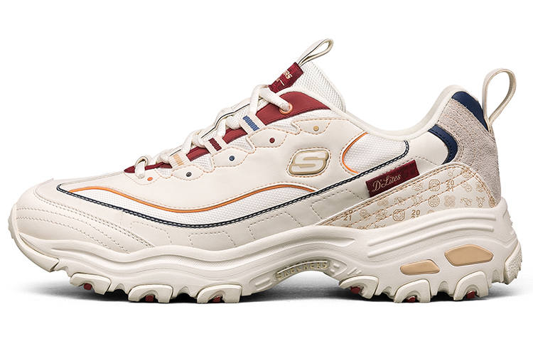 Skechers D Lites Low Top Running Shoes Beige/Red