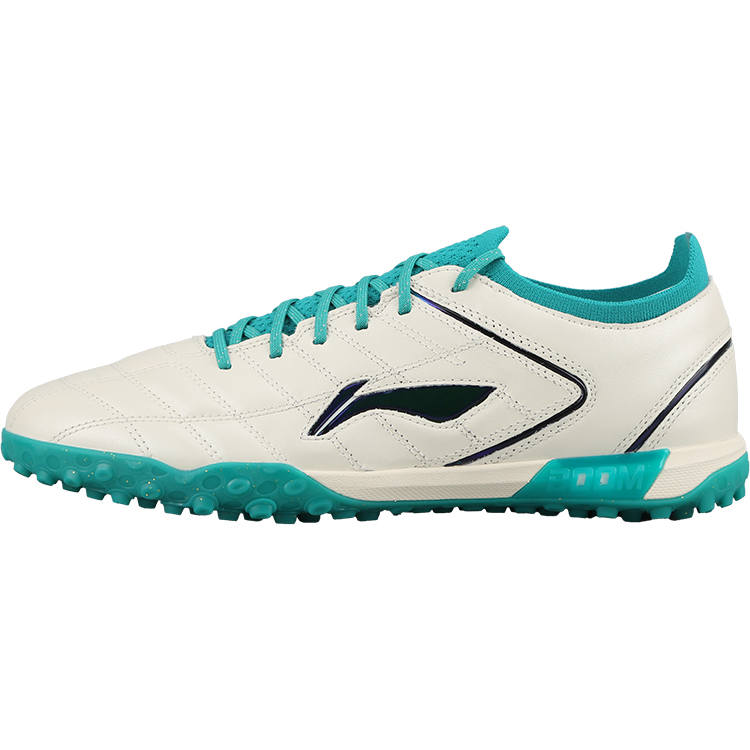 Li-Ning Li Ning Slip Resistant TF Turf Artificial Turf Abrasion Resistant Soccer Shoes Unisex White Green