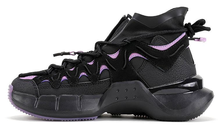 LNG Li Ning X LNG Casual Shoes Men's Mid Top Black