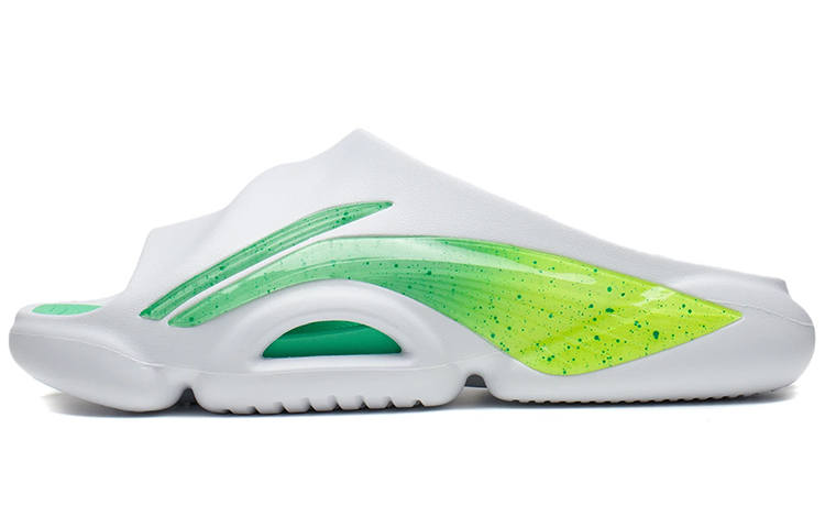 Li-Ning Li Ning Speed 8 Quiet Slip Resistant Abrasion Resistant Slide Slippers Men's White Green