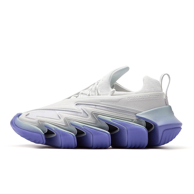 FILA FUSION SAWTOOTH Fashion Trend Casual Shoes Men's White On White/Nightfall Gray