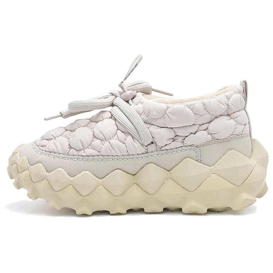 Li-Ning Li Ning Abrasion Resistant Height Increasing Thermal Low top Casual Shoes Unisex Gray