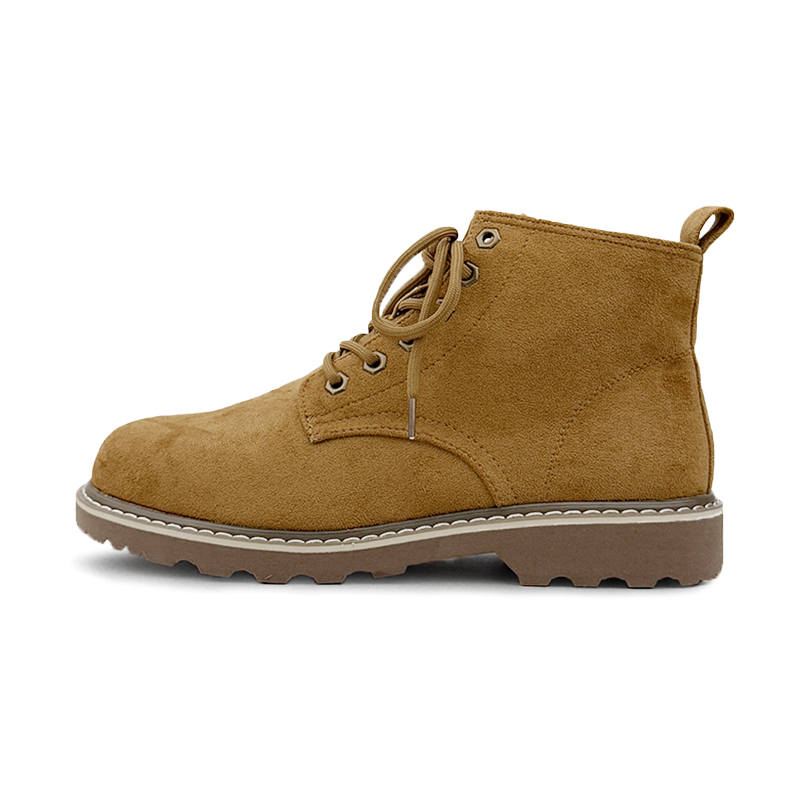 HUANQIU Short Combat Boots 3.5CM Men's Deep Earth Yellow