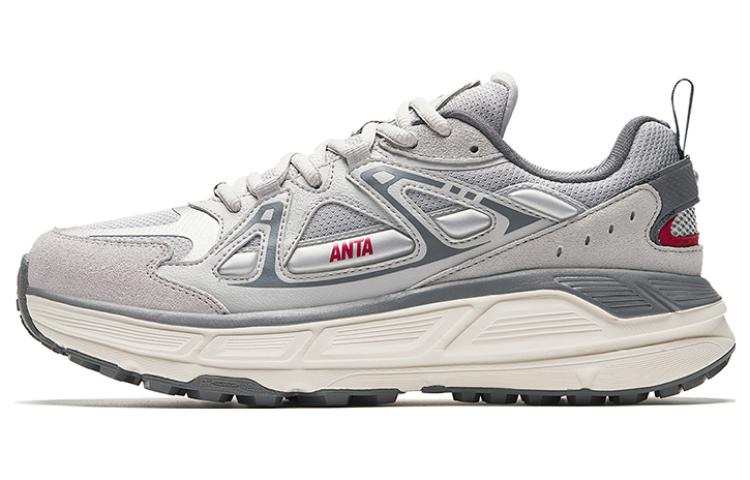 Anta Engine Cushioning Slip Resistant Abrasion Resistant Low top Casual Shoes Men's Silver