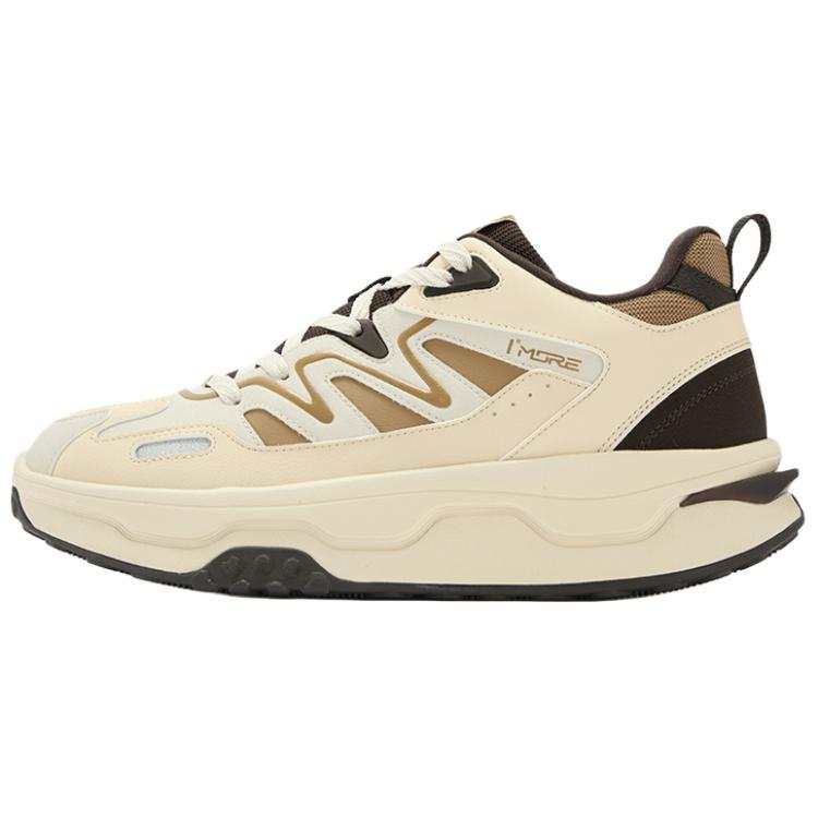 361° Trendy And Comfortable Fleece Lined Cushioning Slip Resistant Thermal Low top Casual Shoes Men's Beige