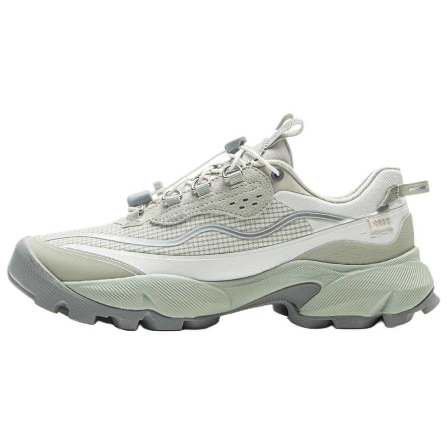 Li-Ning Li Ning Slip Resistant Abrasion Resistant Low top Casual Shoes Women's Gray White