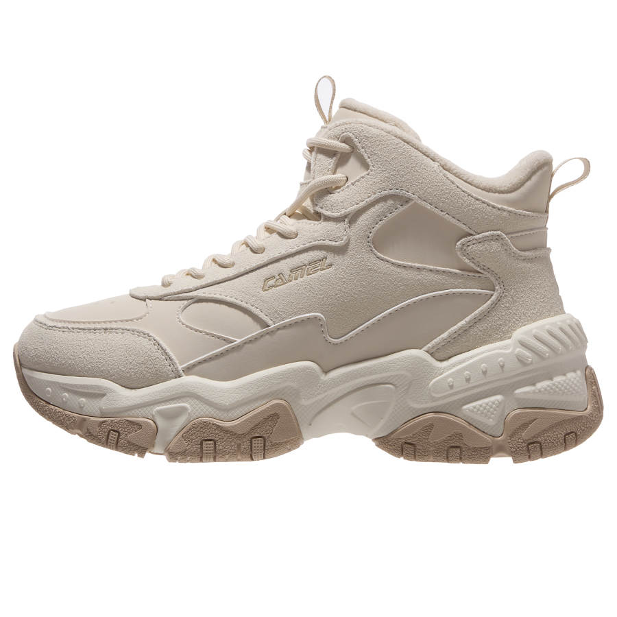 CAMEL Fashionable And Versatile, Fleece Lined Cushioning Slip Resistant Thermal Mid top Casual Shoes Women's