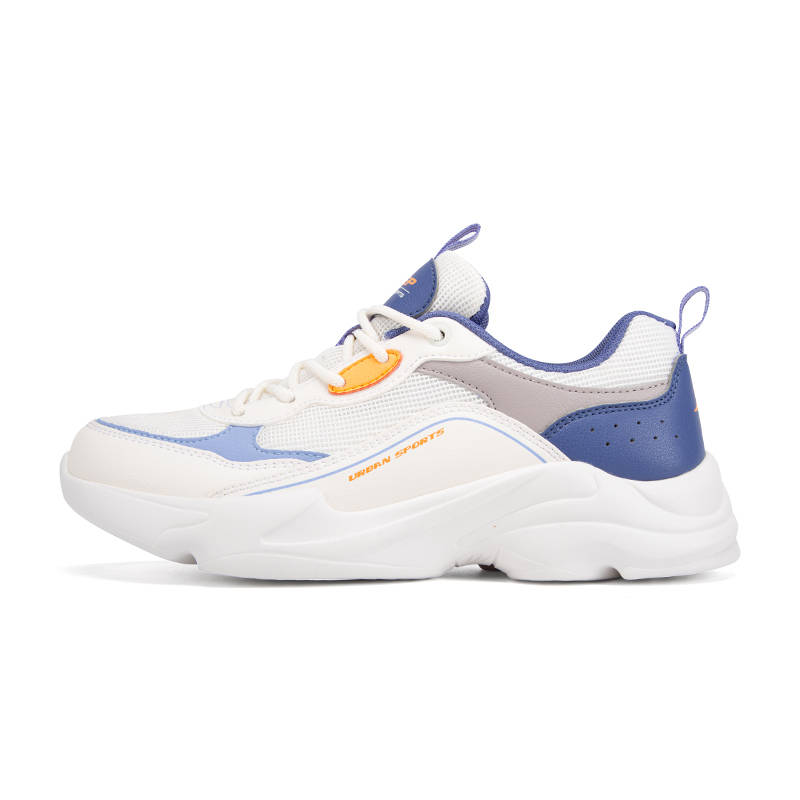 XTEP Cushioning Abrasion Resistant Breathable Lightweight Low top Casual Shoes Women's White Blue