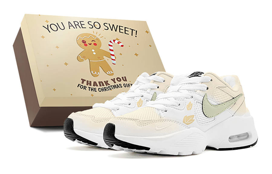 Nike Nike Air Max Fusion Mesh, Leather Cushioning Breathable Cushioning Breathable Low top Casual Shoes Women's Yellow White