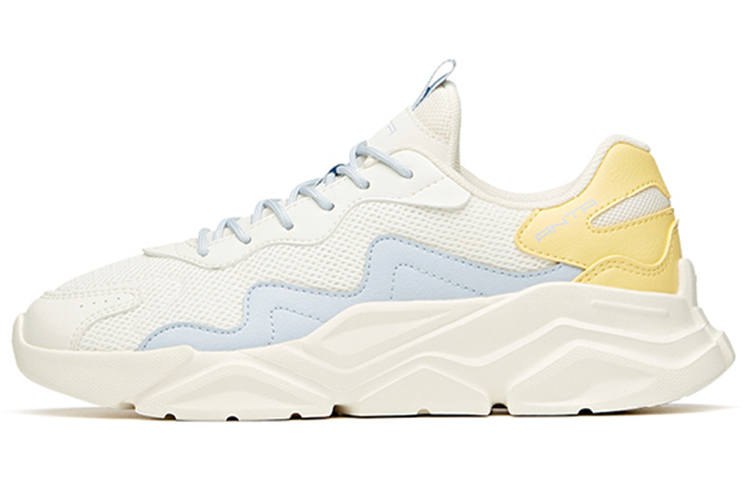 Anta Life Collection Abrasion Resistant Slip Resistant Low top Sports Casual Shoes Women's White Blue Yellow