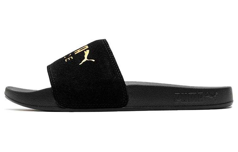 PUMA Leadcat 2.0 Slip Resistant Slide Slipper Beach Shoes Unisex Black Gold