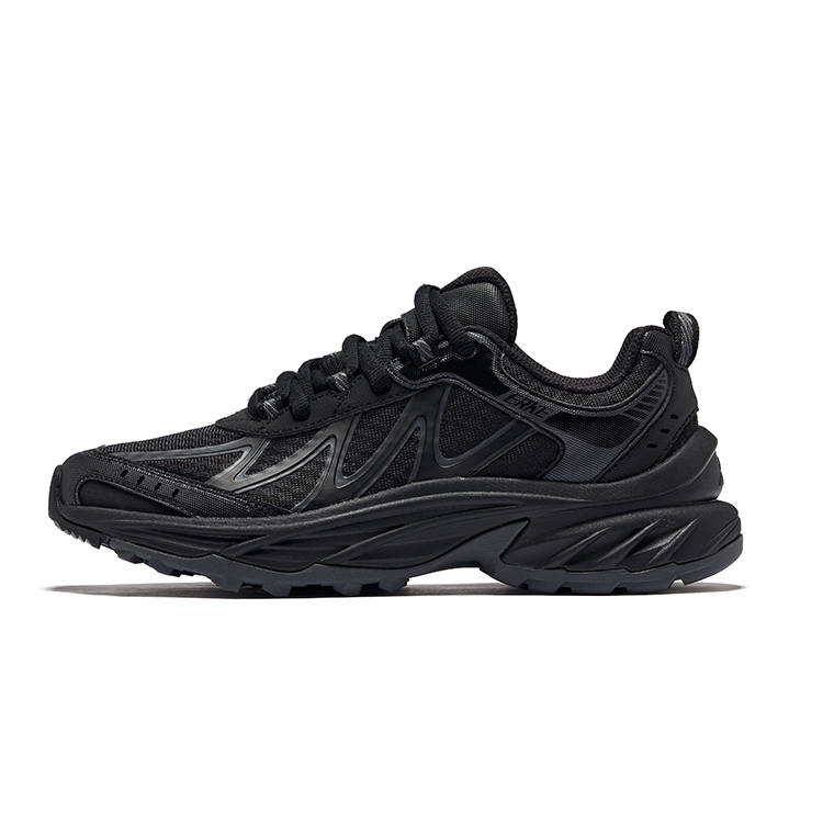 Erke Seeking Shadow Cushioning Support Slip Resistant Low top Casual Shoes Women's Jet Black Carbon Gray
