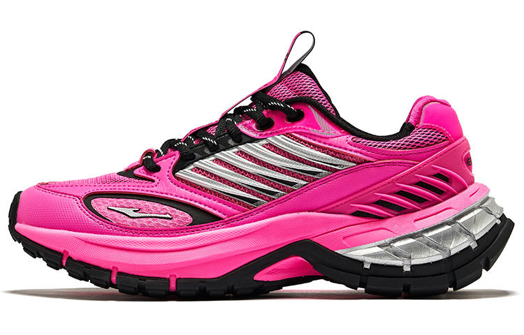 Erke Hung Feather Cushioning, Wear Resistant Low top Casual Shoes Women's Numbers Pink/Black