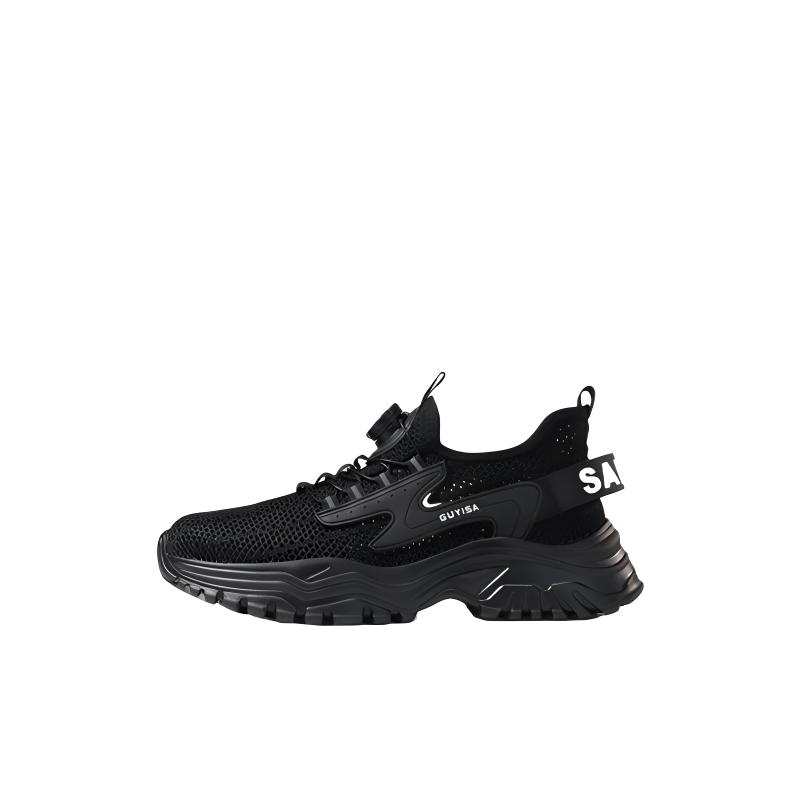 GUYISA Slip Resistant, Abrasion Resistant, Breathable Low top Casual Shoes Unisex Black