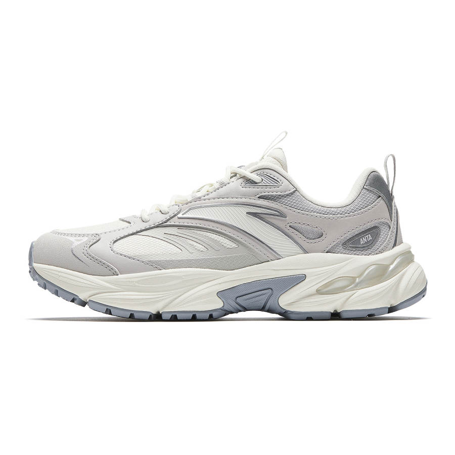 Anta Cushioning, Wear Resistant Casual Shoes Women's Ivory White/Cumulus Gray/Silver