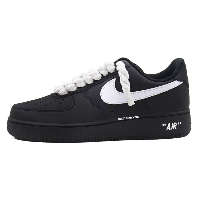 Nike Nike Air Force 1 Abrasion Resistant Low top Skateboard Shoes Unisex Black White