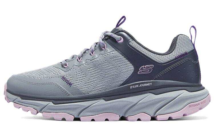 Skechers Fabric Wear resistant And Lightweight Low top Casual Shoes Women's Gray Purple