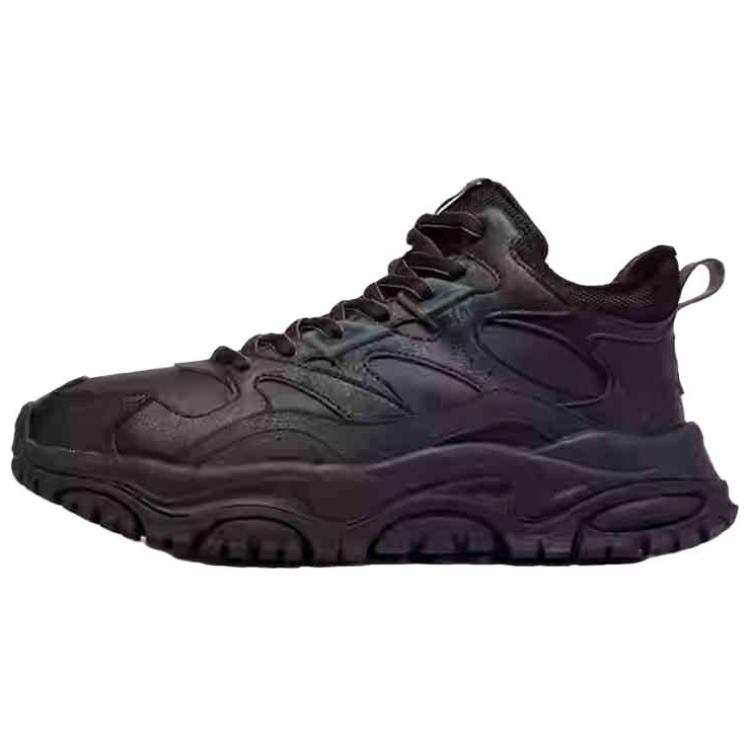 361° Yanwu Slip Resistant Abrasion Resistant Slip Resistant Abrasion Resistant High top Casual Shoes Men's Black Gray