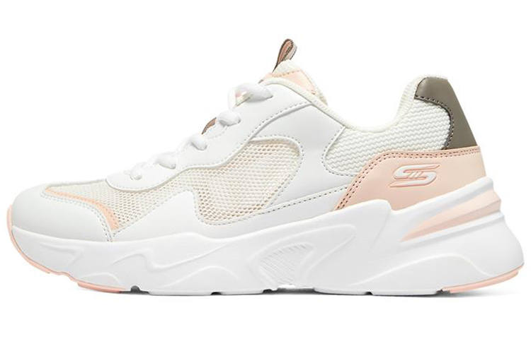 Skechers BOBS BAMINA Textile, Leather Low top Casual Shoes Women's White Pink