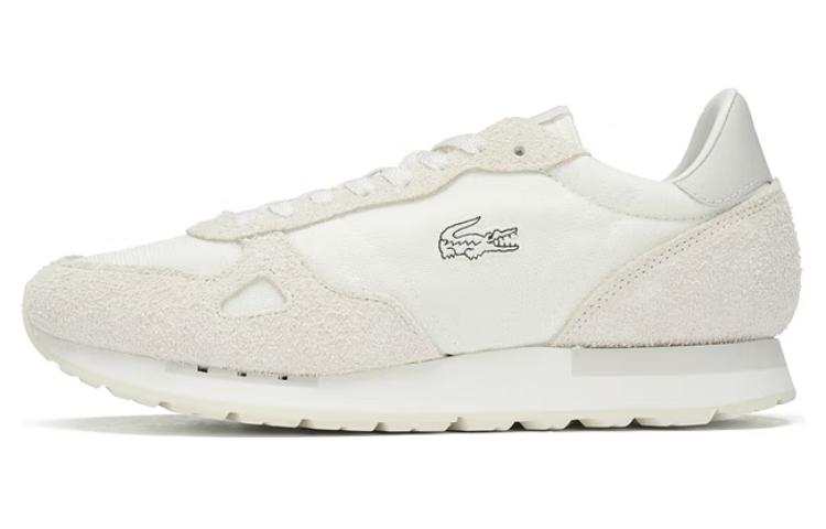 LACOSTE Fabric Low top Casual Shoes Men's Ecru