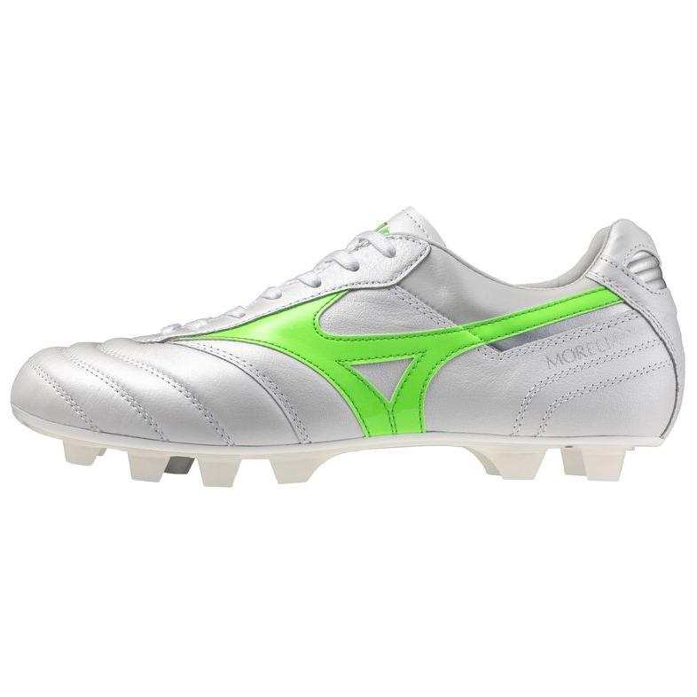 Mizuno MORELIA 2 Slip Resistant Abrasion Resistant Soccer Shoes Unisex White Green